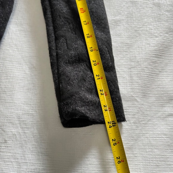 Elegant Dark Gray Patterned Pea Coat - Picture 7 of 7